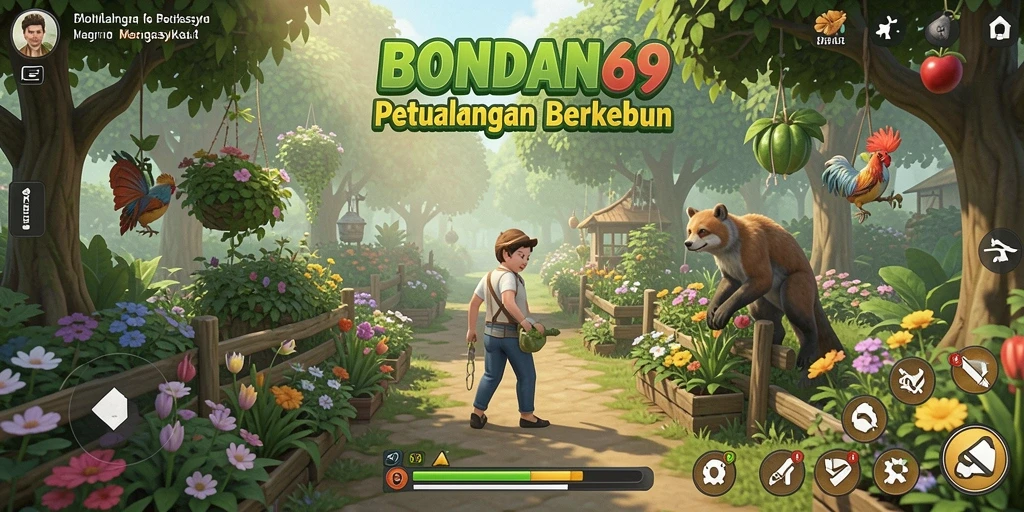 Screenshot gameplay BONDAN69 di kebun yang subur.