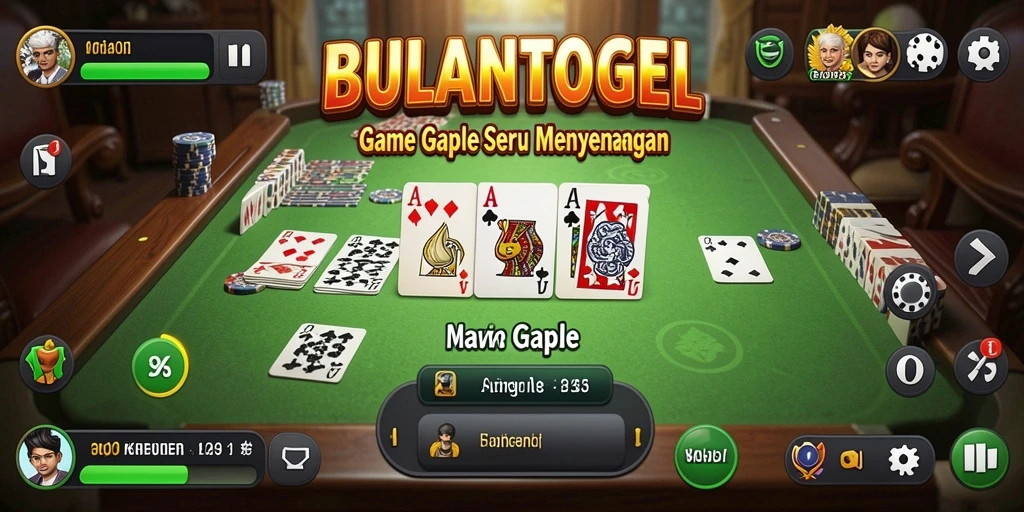 Screenshot gameplay Gaple menampilkan suasana seru permainan.