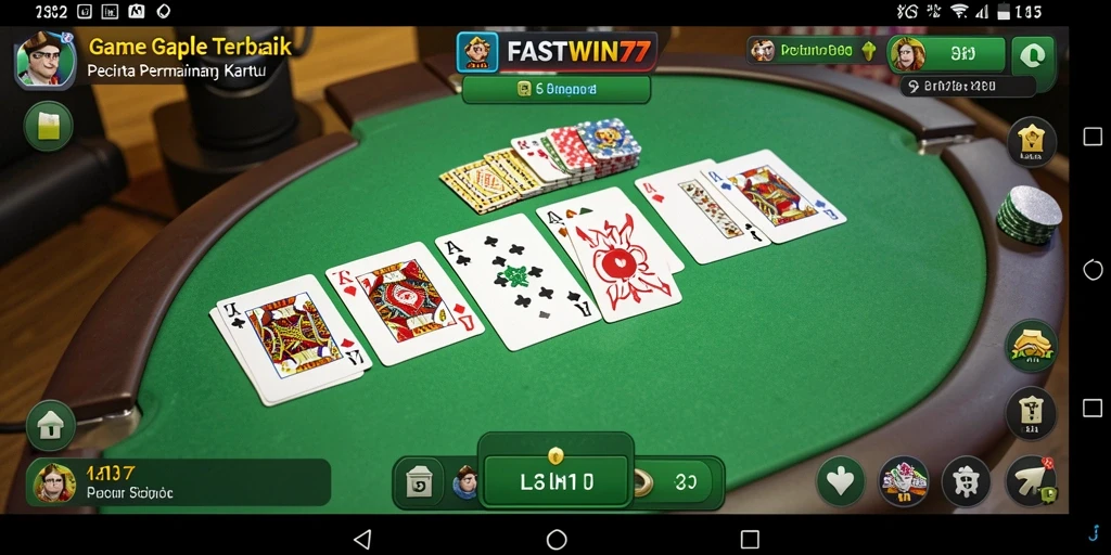 Tampilan gameplay Gaple di FASTWIN77 yang seru dan interaktif.