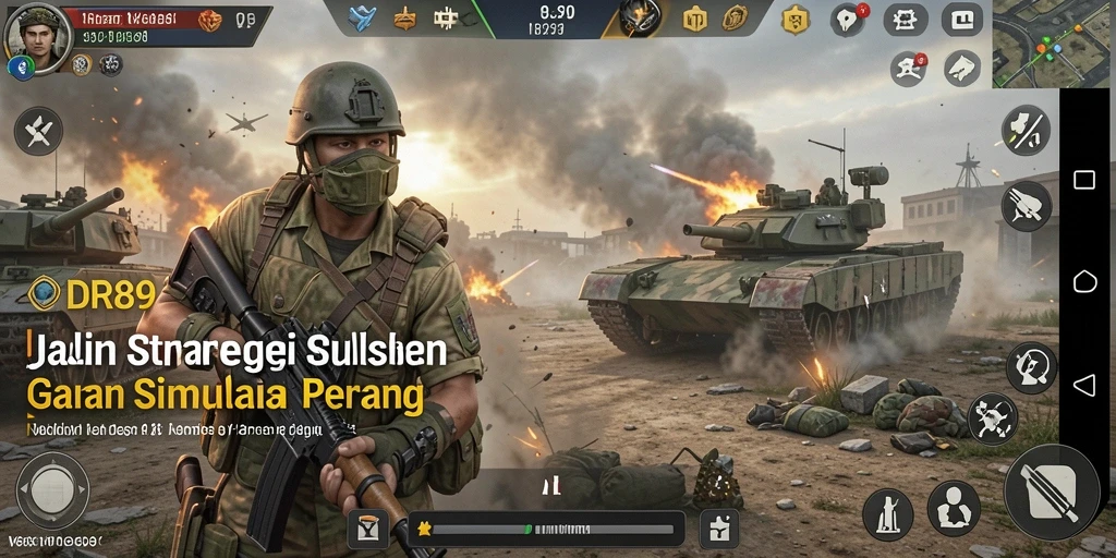Tampilan permainan strategis dalam <strong>IDR89</strong> saat pertempuran berlangsung.