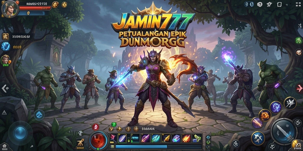 Tampilan dinamis pertarungan di dalam <strong>JAMIN777</strong> menunjukkan kebangkitan pahlawan di dunia MMORPG.