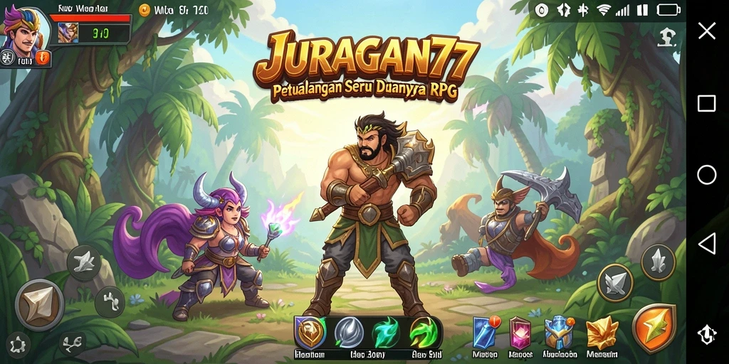 Screenshot aksi seru saat bertarung dalam JURAGAN77.