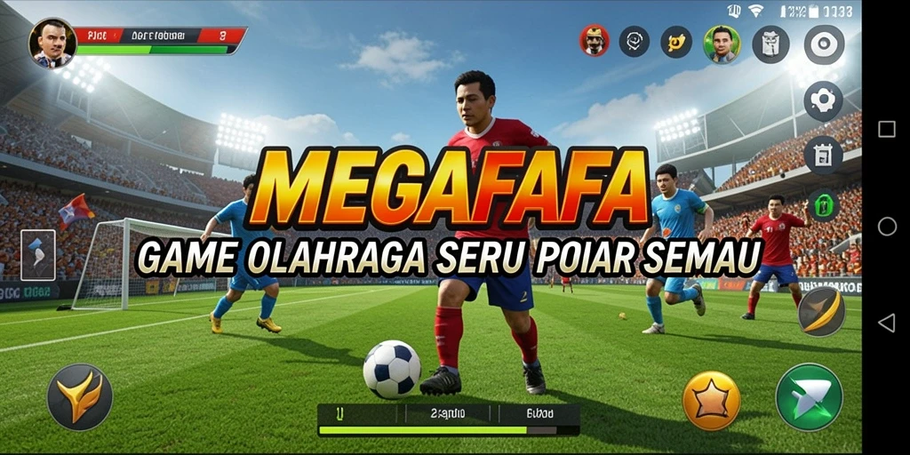 Gameplay menarik dalam MEGAFAFA dengan aksi olahraga seru.